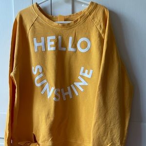 Girls Old Navy Hello Sunshine sweatshirt; size 10/12 Large,